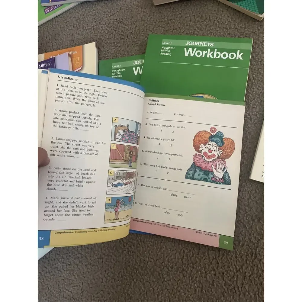 Grades 1-5 Activity School Workbooks, Lot of 5, VG , Variety. Nice.